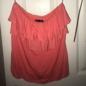 Strapless coral top from American Eagle